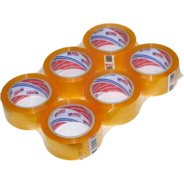 Alfa Bant Şeffaf Koli Bandı / 45 mm x 100 Metre / 6'lı Paket ürün görseli