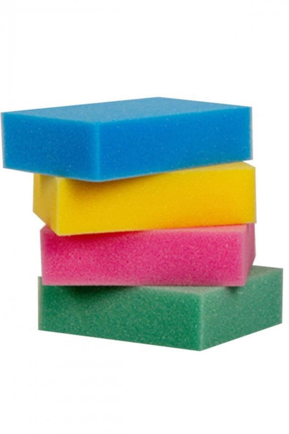 Temizlik Araba Yıkama Sıva Sıvacı Süngeri - Karışık Renkli - 24'lü Paket - 13x16 Cm. - 4