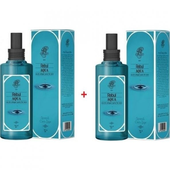 Rebul Aqua Cam Şişe Sprey Kolonya 100ML x 2 Adet