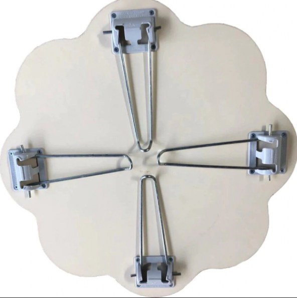 90 cm Ahşap Katlanabilir Papatya Yer Sofrası, Pembe Renk - 2