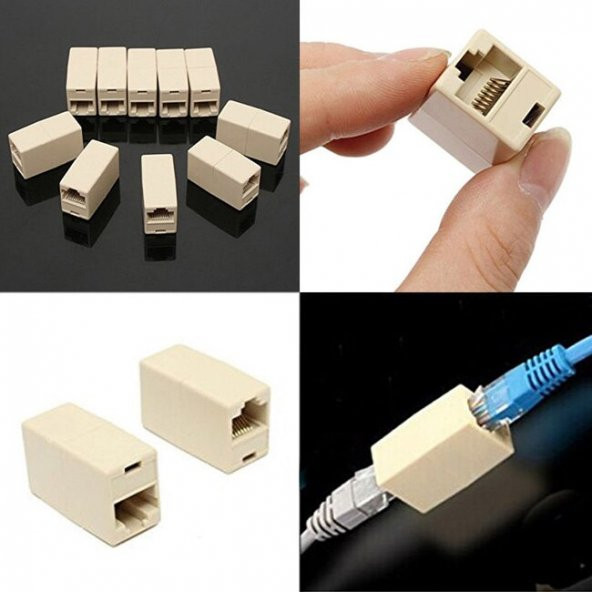 Adsl Kablo Uzatma Aparatı Rj45 Ek Cat5 Cat6 Ara (Köprü) - Gri - 2