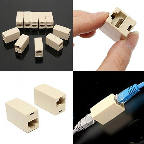 Adsl Kablo Uzatma Aparatı Rj45 Ek Cat5 Cat6 Ara (Köprü) - Gri - 5