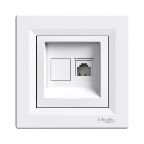 SCHNEİDER ASFORA RJ11 (CAT-3) TELEFON PRİZİ (ÇERÇEVELİ) ürün görseli