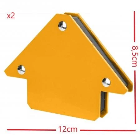 Valkyrie Mıknatıslı Manyetik Gönye Kaynak Tutucu 6'lı Set Sarı - 4