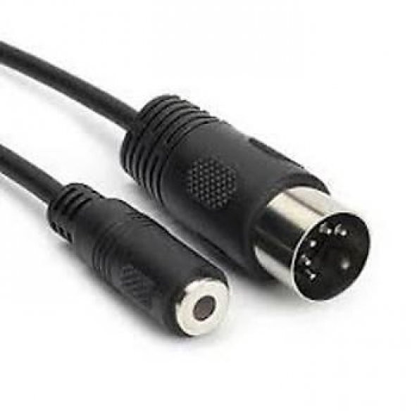 5 Pin Din Erkek to 3.5 mm Stereo Dişi Çevirici Kablo 5 Metre