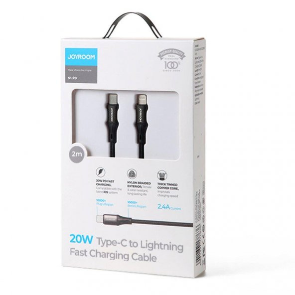 Joyroom S-2024N1 PD Hızlı Şarj ve Data Kablosu Type-C to Lightning 20W 2M - 4