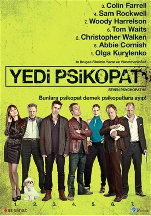 Yedi Psikopat Kullanılmış Koleksiyonluk VCD Film