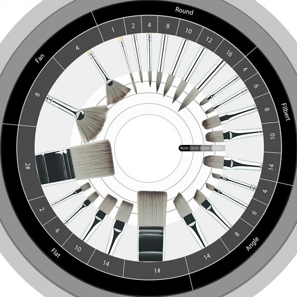 Valkyrie 24 Adet Profesyonel Boya Fırça Seti Gri - 9