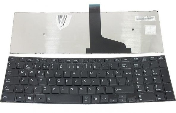Toshiba Satellite C55-A-1LG Notebook Klavyesi - Siyah Tuş Takımı - Resim 2
