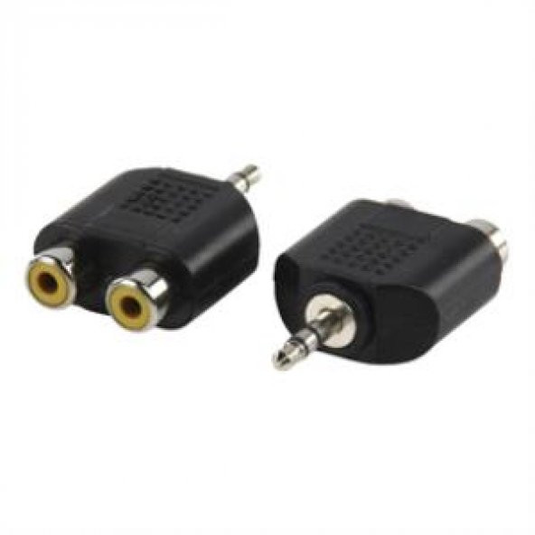 3.5 mm Stereo Erkek - 2 RCA Dişi Çevirici Aparat - 2