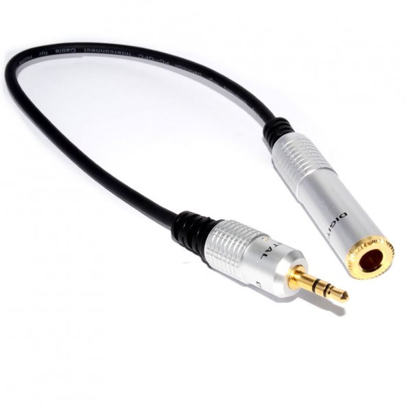 Stereo 3.5 mm Erkek - 6.3 mm Dişi Kaliteli Çevirici Kablo
