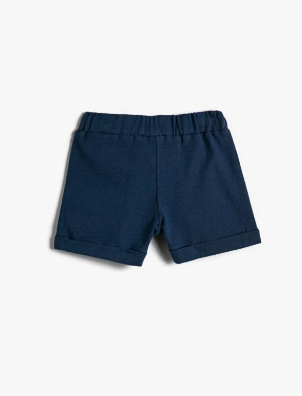 Koton Kız Çocuk Baskılı Kısa Şort Pamuklu Beli Bağcıklı - 2