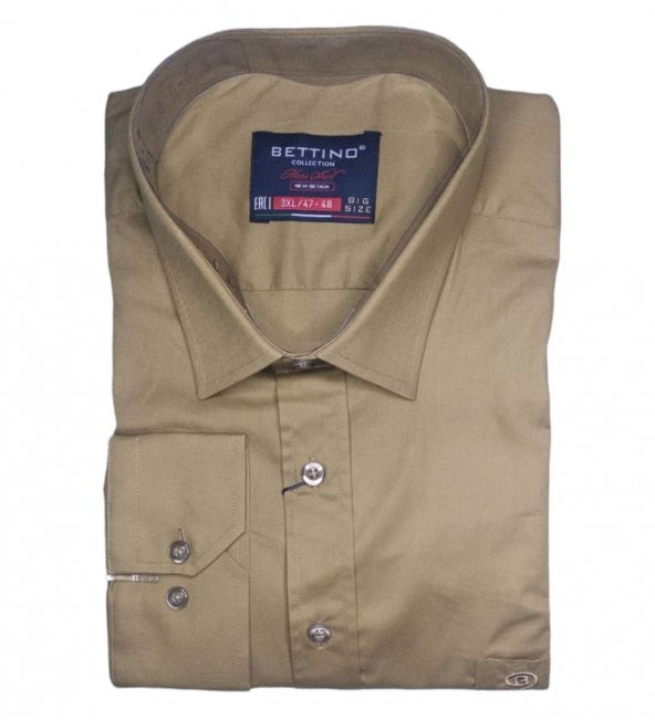 Erkek Büyük Beden Battal Boy Uzun Kol Klasik Kesim Gömlek - 2