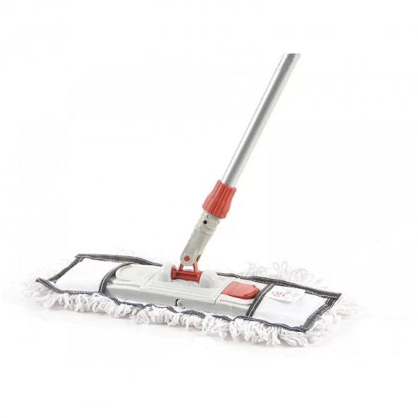 Tablet Palet Nemli Yedek Mop Takımı Seti - 50 Cm. Nemli Mop + Katlanır Aparat + Metal Vidalı Sap - Resim 5