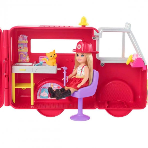 Barbie Chelsea İtfaiye Aracı HCK73 - 2