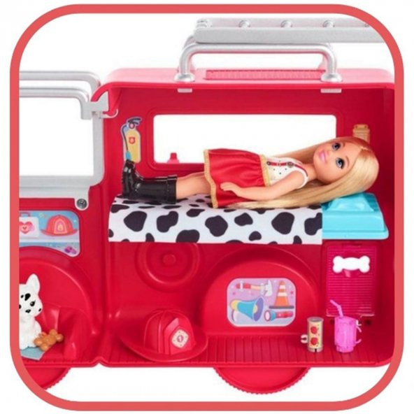 Barbie Chelsea İtfaiye Aracı HCK73 - 4