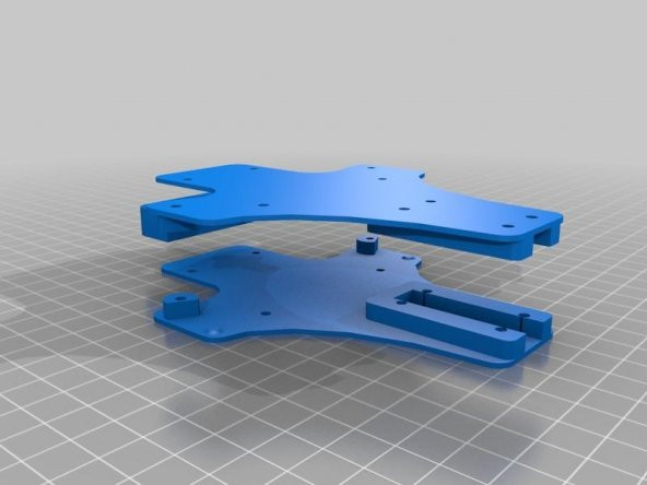 Parametrik Tricopter Frame + Kuyruk Mount + Servo Gimbal Plastik Aparat