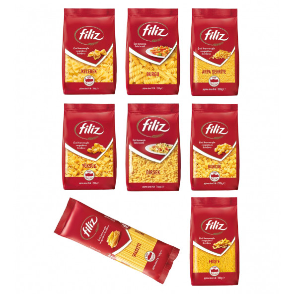 FİLİZ Makarna 500 gr / 8 li Karma Set