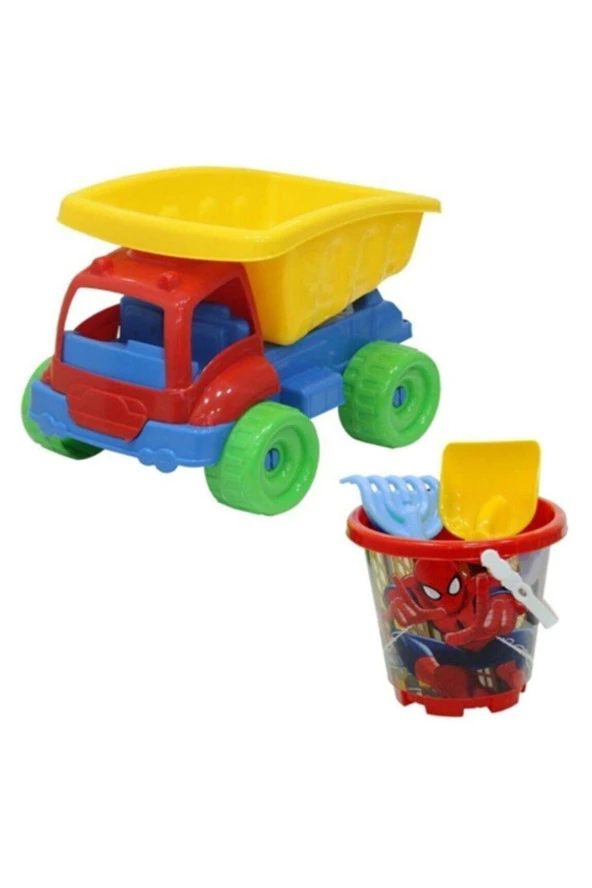 Dede Spiderman Büyük Kamyon Plaj Set