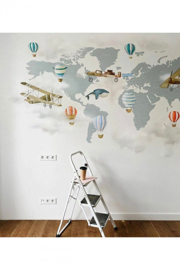 Canvas Arnavut Kaldırımlı Taş Sokaklar Sayılarla Boyama Seti  Duvar Sticker Rulo 50 x 65 cm - 5