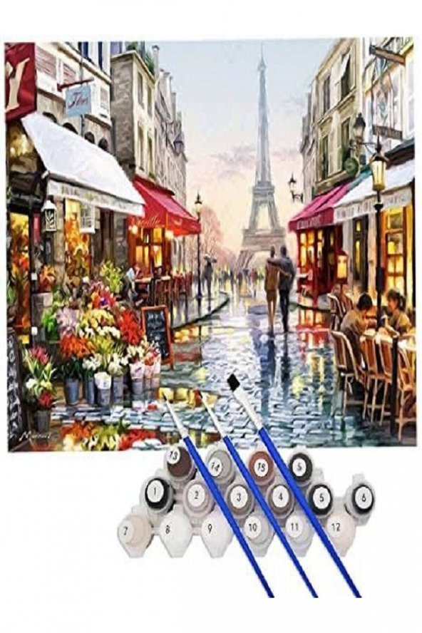 Çocuklar İçin Sayılarla Boyama Seti Tombiş Tavşan Totoro Kasnaklı 20 x 20 cm - Resim 3