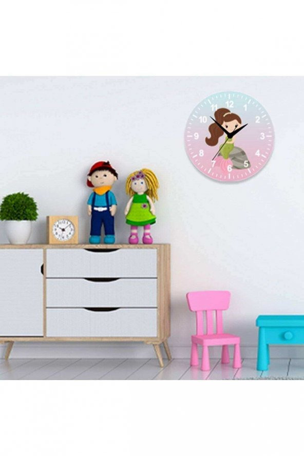 Deniz Kızı Temalı Model Dekor Ahşap Duvar Saati