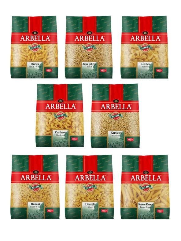 Arbella Makarna 500 gr / 8 li Karma Set
