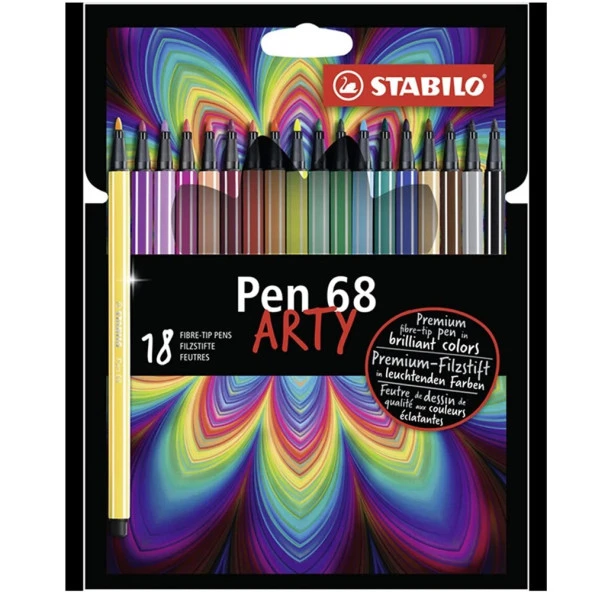 Stabilo Keçe Uçlu Boya Kalemi Pen 68 Arty 18 Renk - 7