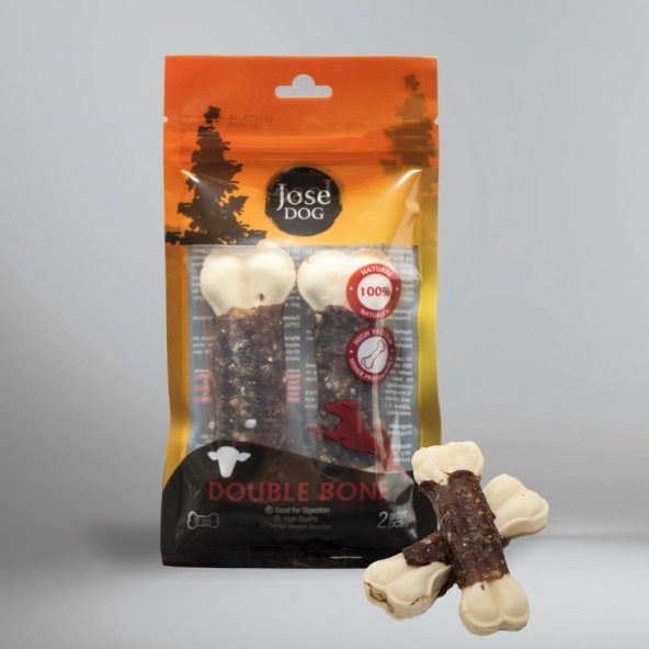 Jose Dog Double Bone Lamb 12 Cm 2 li Et Sargı Kemik
