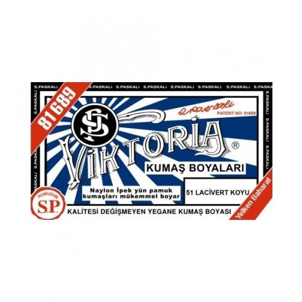 Viktoria Kumaş Boyası Koyu Lacivert 2Pk+Fiske Sabitleme 1Pk - 2