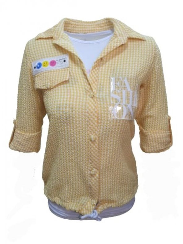Melif Kadın Keten Gömlek İçi T-shirt İkili Takım 137 - 2