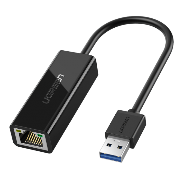 Ugreen USB 3.0 PC Mac Konsol Tv Box Ethernet Adaptörü Siyah - 1