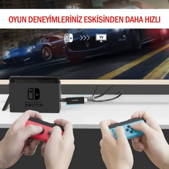 Ugreen USB 3.0 PC Mac Konsol Tv Box Ethernet Adaptörü Siyah - 3