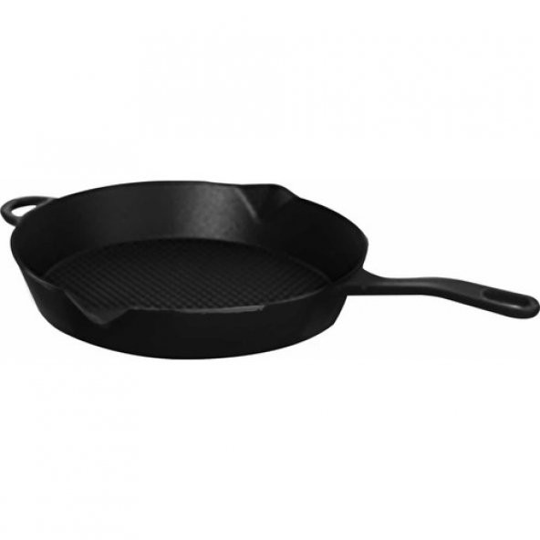 Leggno Yardımcı Kulplu Döküm Tava Siyah 28cm LE-FLM4800TV28BK
