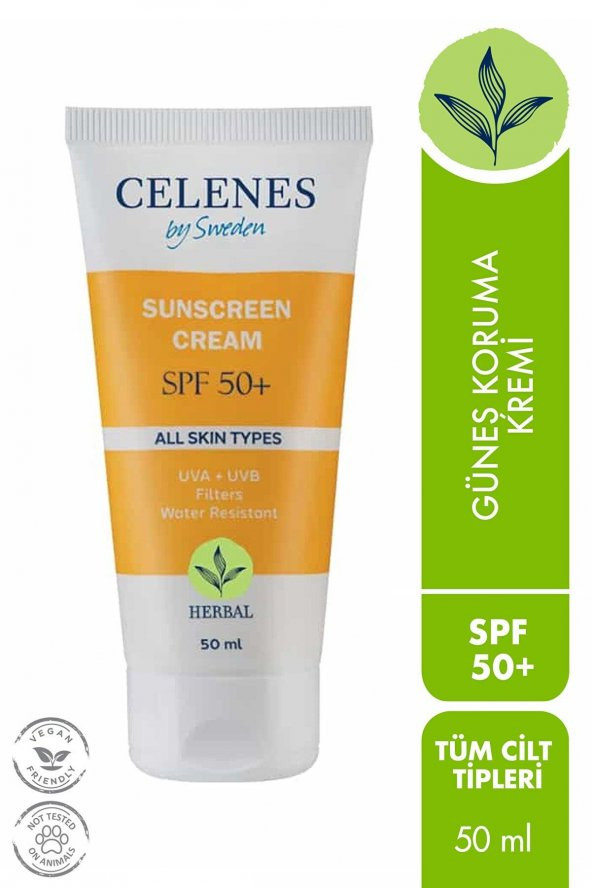 Celenes by Sweden Celenes Herbal Güneş Koruma Kremi 50 Spf 50ml/ Tüm Cilt Tipleri 7350104248253
