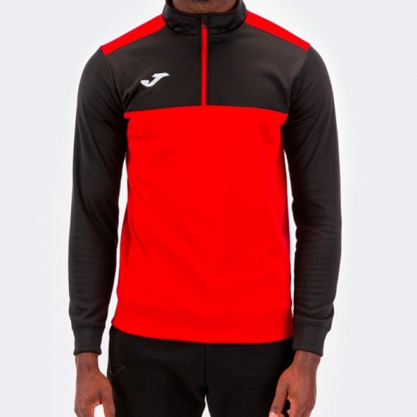 JOMA SWEATSHIRT WITH ZIP WINNER RED-BLACK