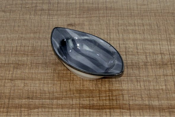 EminHome Porline Porselen Oval Çerez Tabağı 15 cm