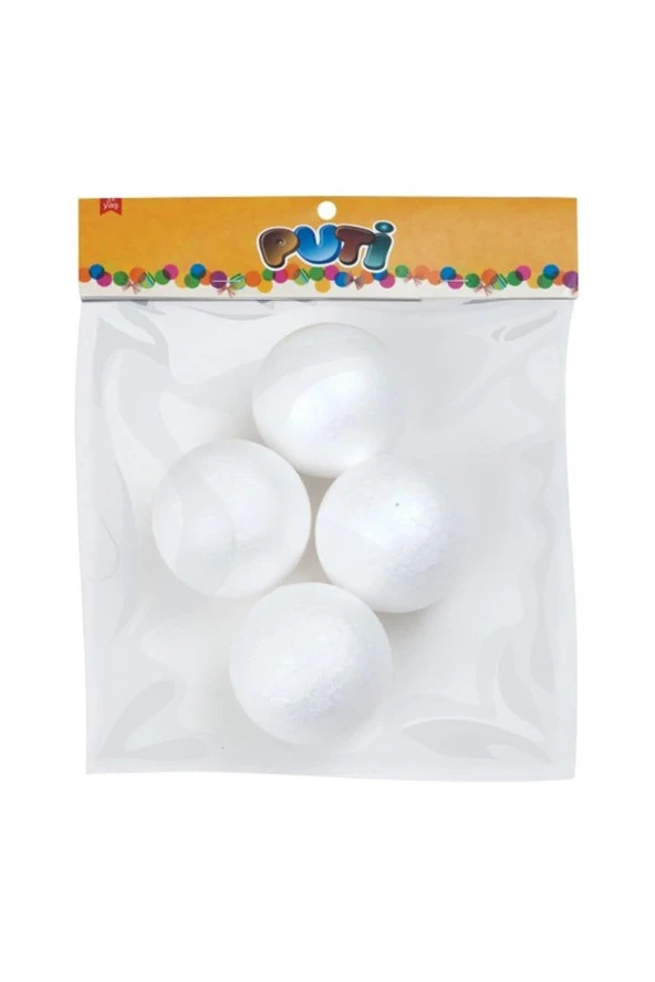 Puti Köpük Top 7 Cm 4 Lü