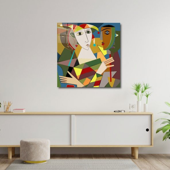 ArtofWallDesign Kübizm Sanat2 Cam Tablo UV