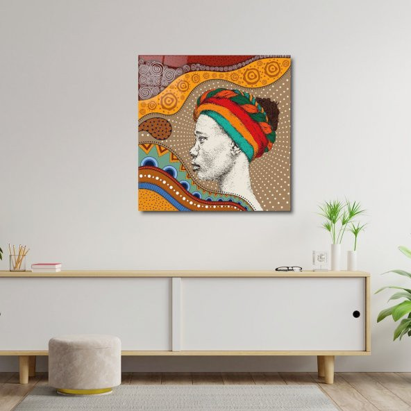 ArtofWallDesign Türban Afrika Cam Tablo UV - 1