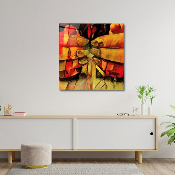 ArtofWallDesign Parmak ve Çivi Cam Tablo UV