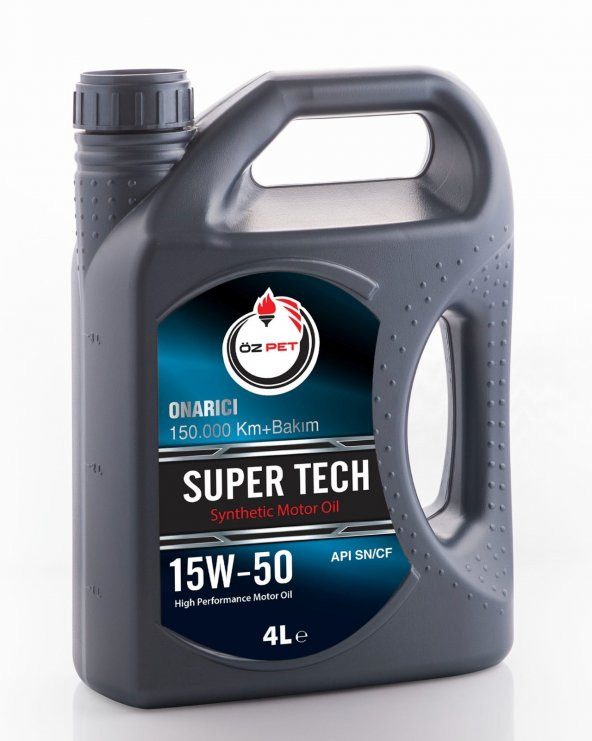 ÖZ PET SUPER TECH 15W/50 ONARICI 150.000 KM +BAKIM  Synthetic Motor oil 4 LT
