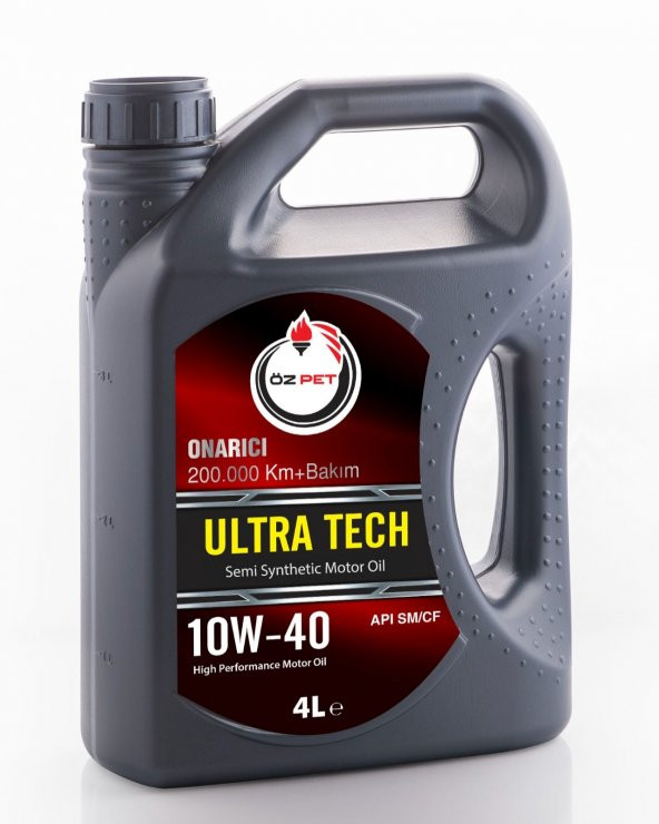 ÖZ PET ULTRA TECH 10W-40  ONARICI 200.000 KM + BAKIM SEMİ SYNTHETİC MOTOR OİL 4 LT