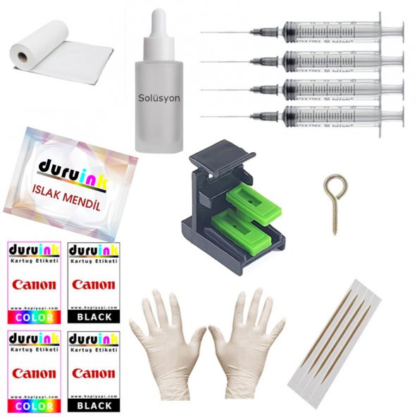 CANON MG3053 MX495 TR4550 KARTUŞ DOLUM SETİ 500ml SİYAH+3X100ml RENKLİ (PG 545 CL 546) - Resim 3