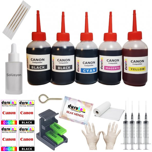 CANON MP492 MP495 MP499 KARTUŞ DOLUM SETİ 5 li SET 5X100ML  (PG 510 CL 511) ürün görseli