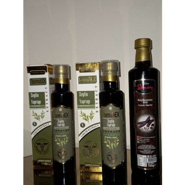 Myfarmaex 2li Zeytin Yaprağı Ekstratı 250 ml + (Şenay Keçiboynuzu Özü 700 gr ) - 2