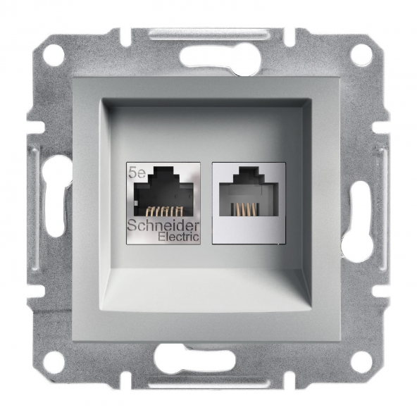 Schneider Asfora RJ45 CAT6 UTP RJ11,Alüminyum EPH5200161 ürün görseli