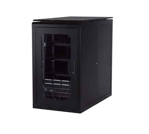 ULUSAL ULS20U60100 20U 600X1000 Server Dikili Tip Kabinet Tekerlek Takımı Dahil