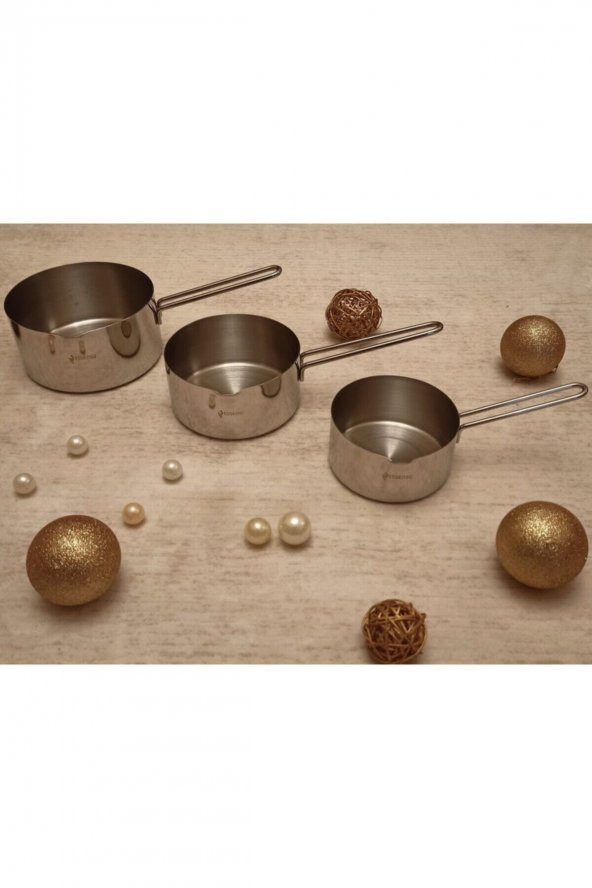 Inci Çelik Kaçerola Sütlük 3lü Set 12cm-14cm-16cm - 3