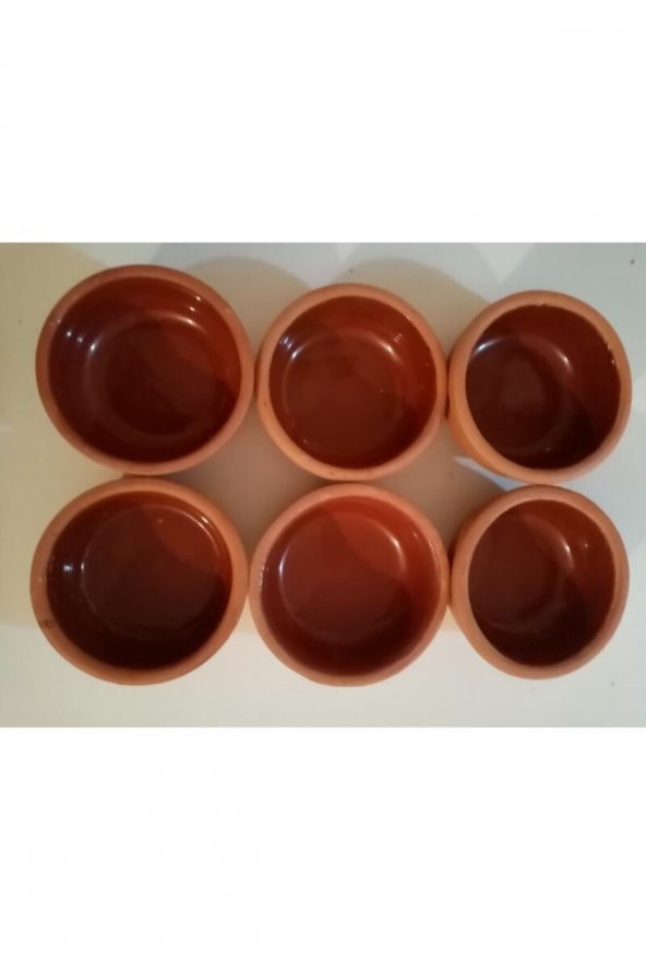 6lı Toprak Güveç Seti Sırlı Sütlaç Kabı 12 Cm 6 Adet - 3